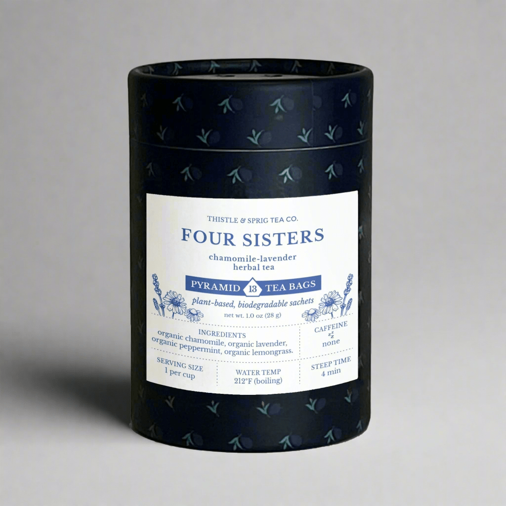 Calm Tea, Four Sisters, Tea Bags - Thistle & Sprig Tea Co.