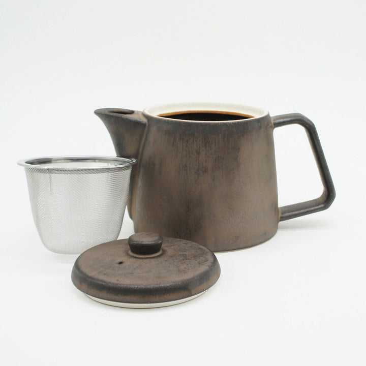 Small Ceramic Teapot with Infuser Basket - Thistle & Sprig Tea Co.