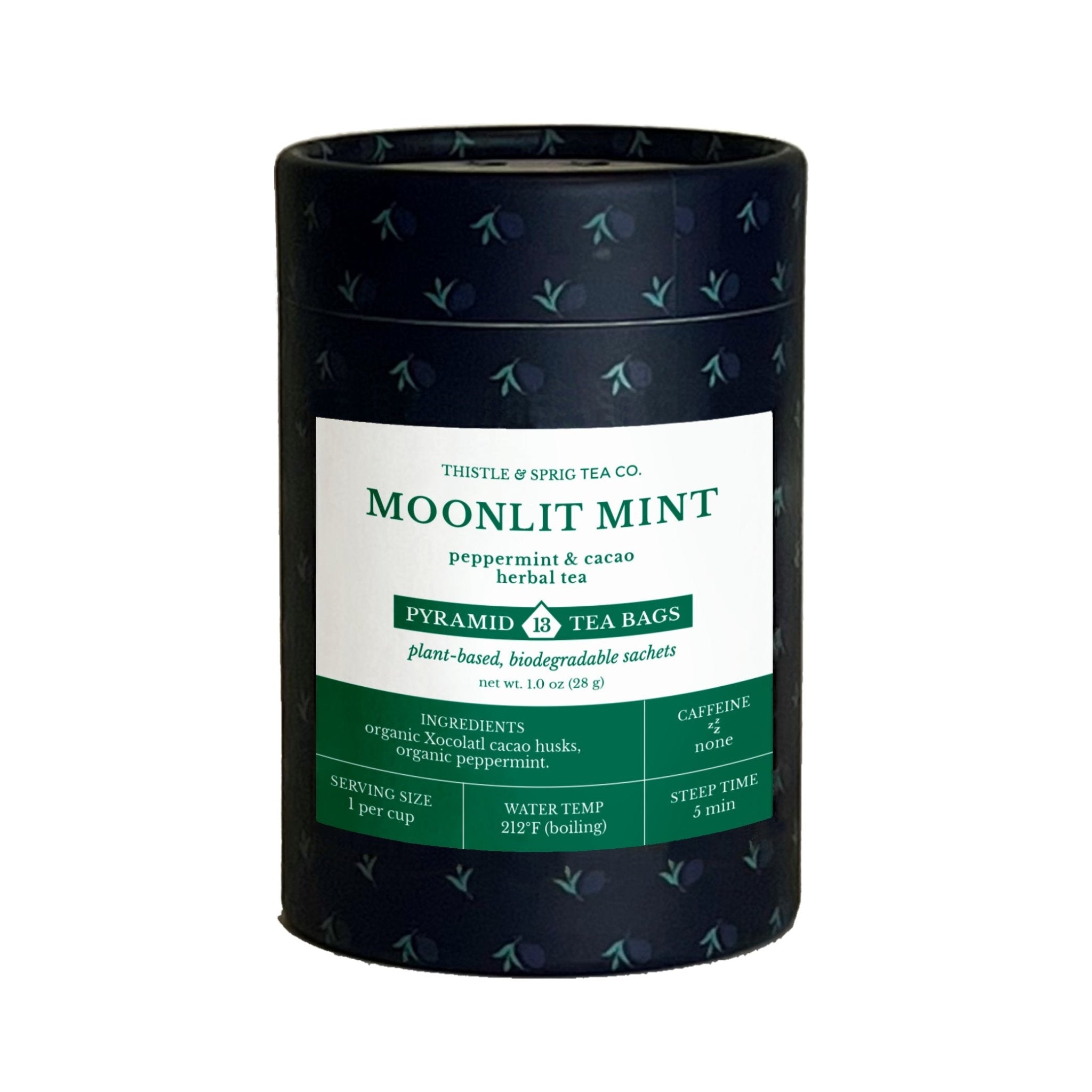 Moonlit Mint Herbal Tea - Chocolate Peppermint Tea Bags, Digestive