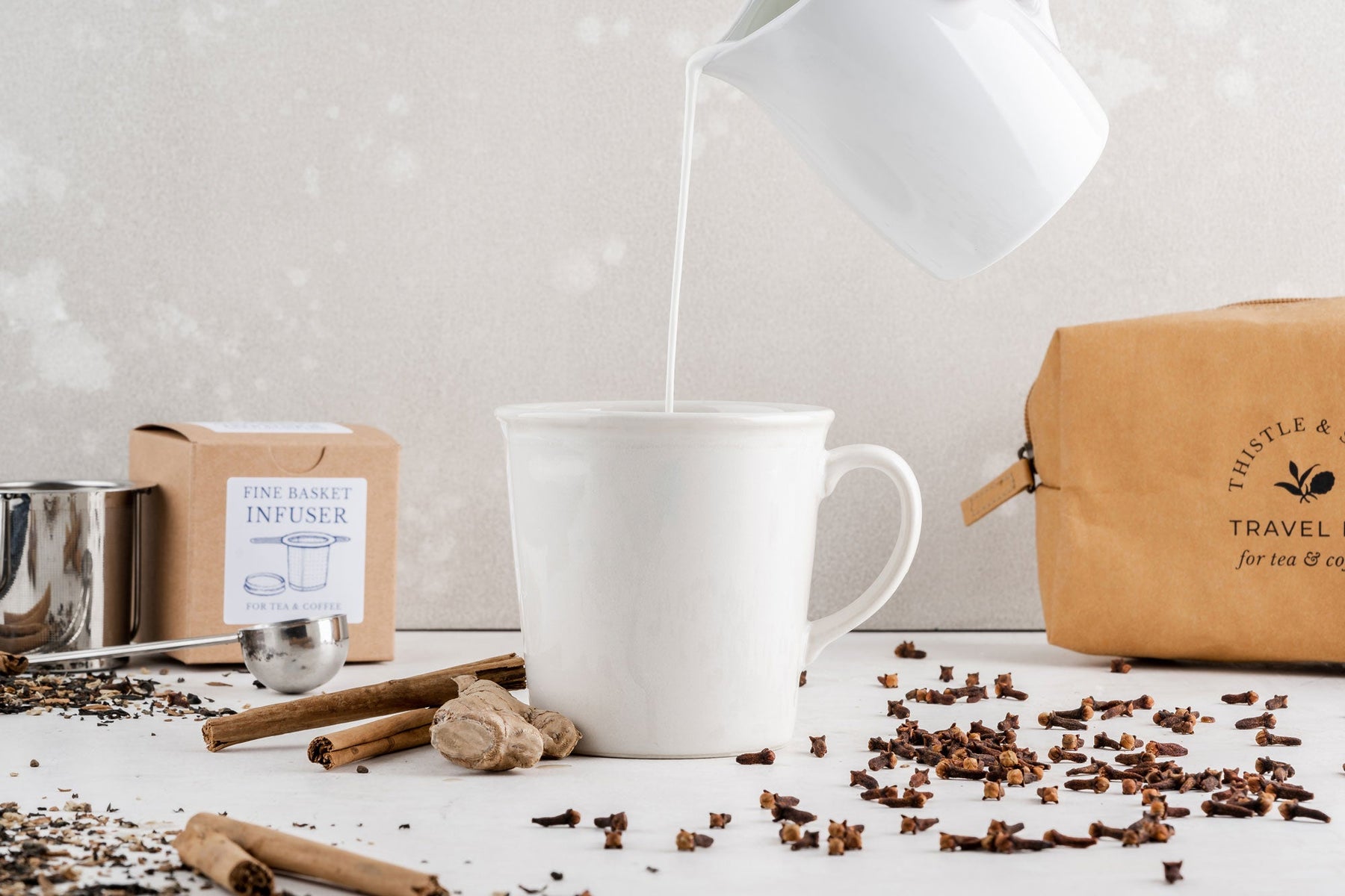 Premium To-Go Kit: Travel Mug With Infuser + 3 Teas